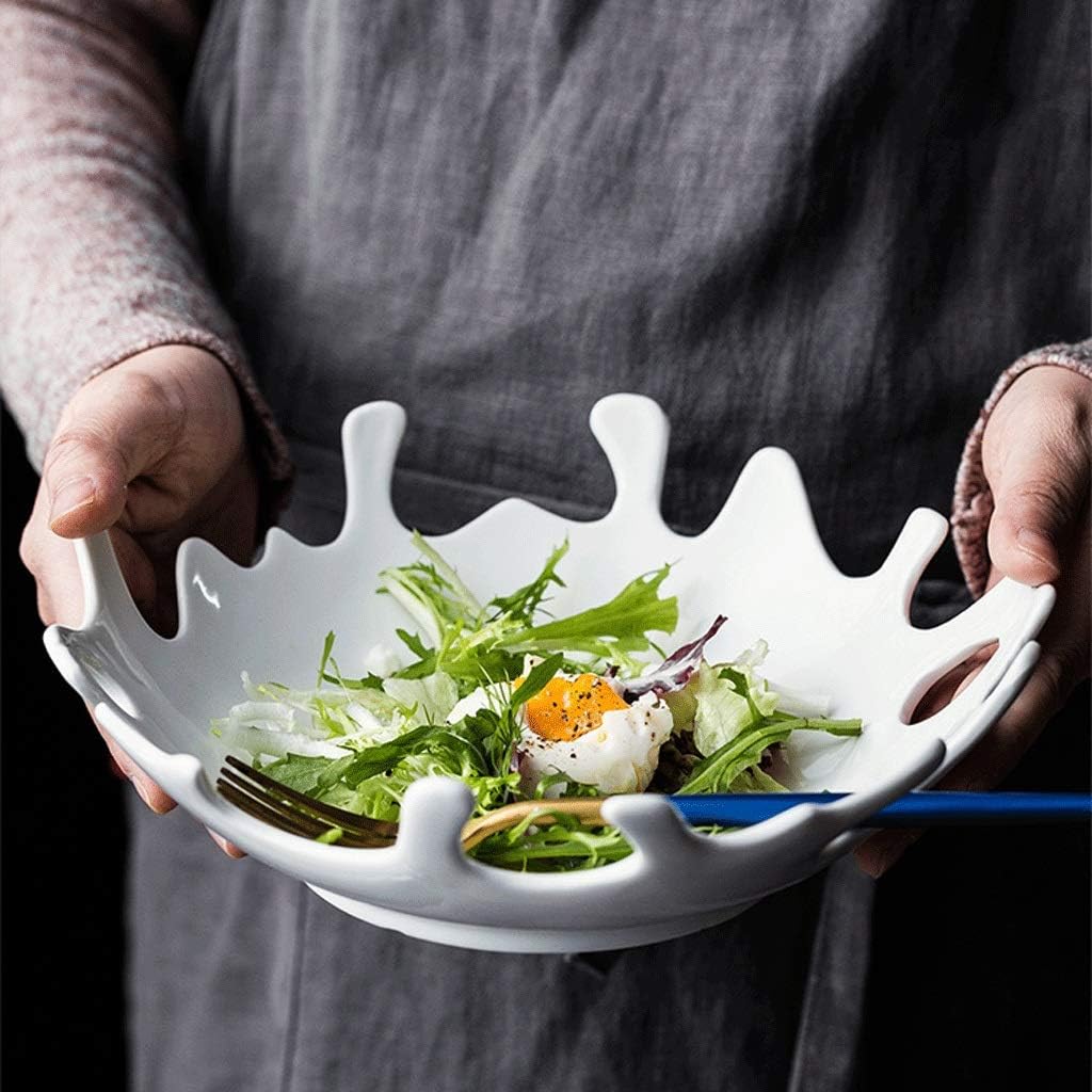 珊瑚型白磁朝食プレートフルーツトレイセラミックステーキプレート