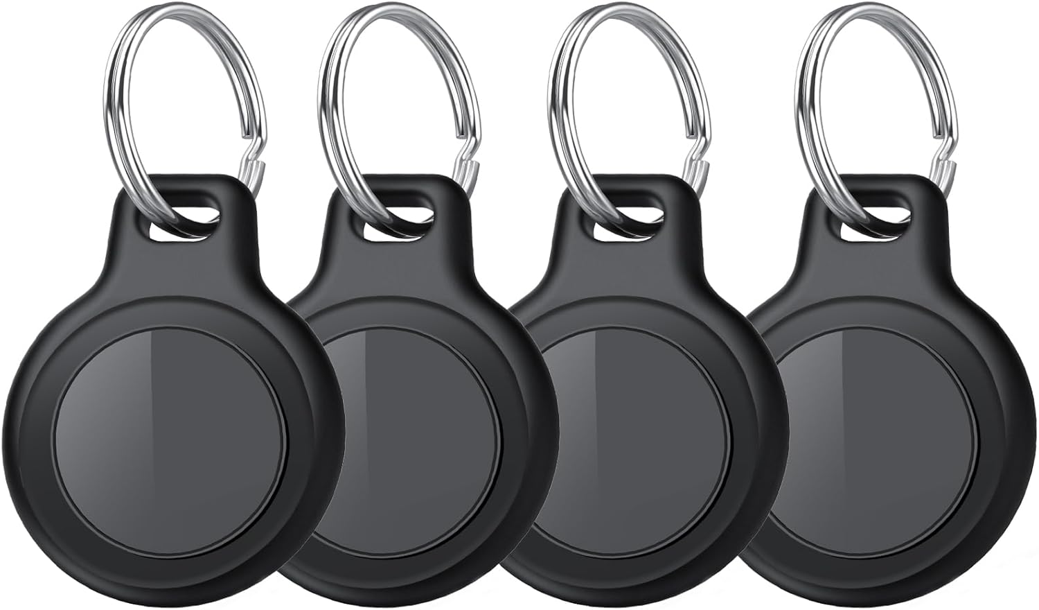 Bluetooth Tracker Tag for Apple Find My (iOS Only), GPS Tracker with Replaceable Battery, Ideal as Keys, Luggage Tracker and Wallet Tracker, Suitable for Indoor & Outdoor Use, 4-Pack Black Bluetooth Tracker Tag for Apple Find My (iOS Only), GPS Tracker with Replaceable Battery, Ideal as Keys, Luggage Tracker and Wallet Tracker, Suitable for Indoor & Outdoor Use, 4-Pack Black