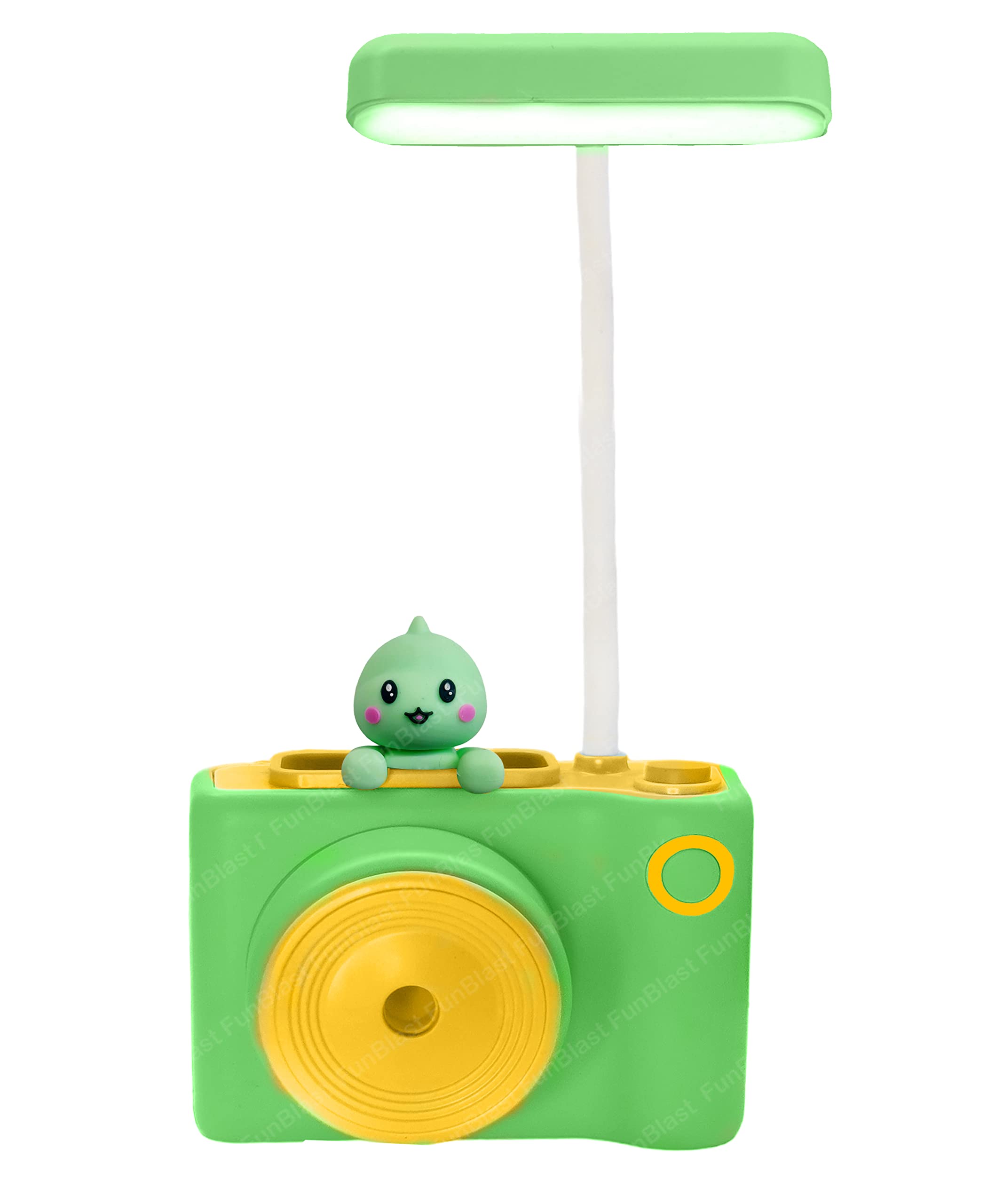 FunBlast Rechargeable Desk Table Lamp- 3 in 1 Study Desk LED Lamp with Eraser, Sharpener and Pen Holder, Electric Table Lamp, Adjustable Study Desk Lamp for Study Room, Home/Office (Dino)-image-42