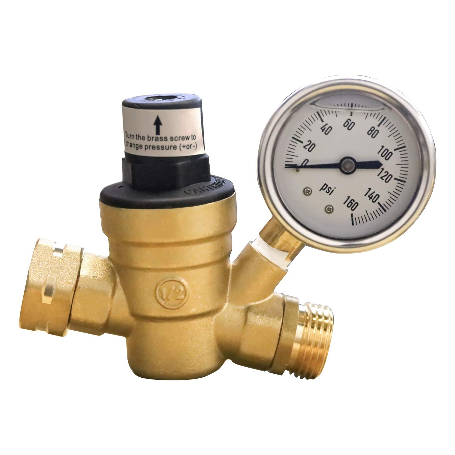 Buy Xiny Tool RV Water Pressure Regulator for RV Camper, Brass LeadFree, Adjustable Water