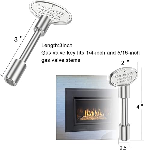 Miniatura 2 de onlyfire - Llave universal de válvula de gas de 12 pulgadas, se adapta a válvulas de bola de giro de 14 y 516 pulgadas para fogatas de gas y