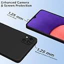 Pikkme Samsung Galaxy A22 5G Back Cover Soft Matte Liquid Silicone TPU | Camera Protection | Shockproof Slim Back Case for Samsung Galaxy A22 5G (Black) gallery image