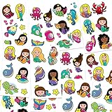 Tatodays 16 Mermaids Temporary tattoos whales turtles octopus seahorses fake waterproof stick on...