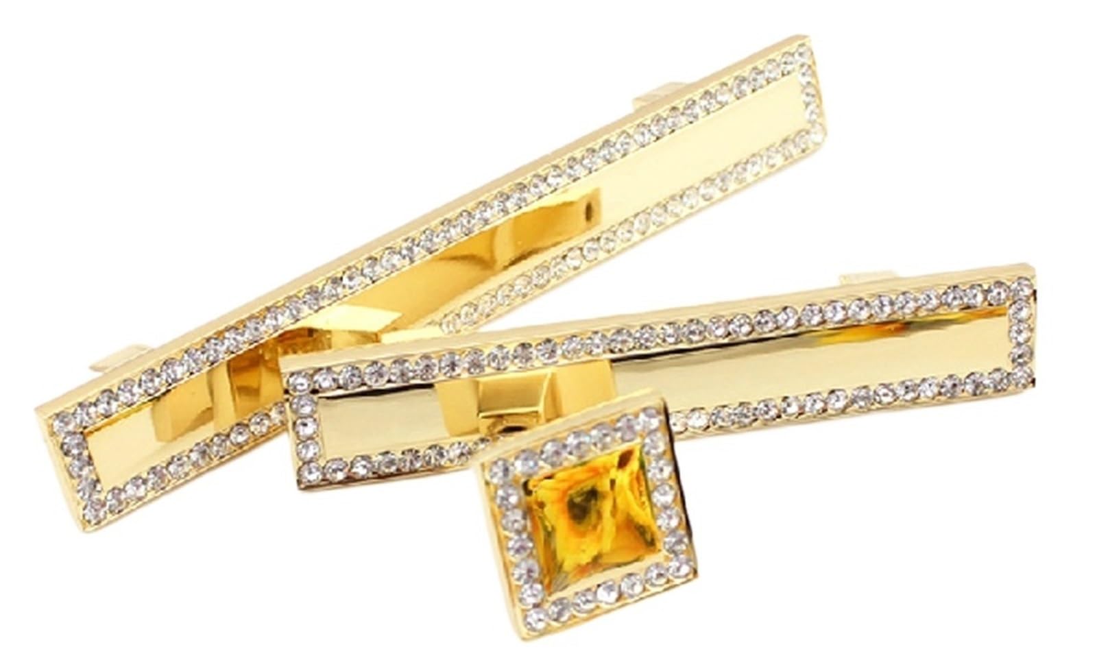 Poignée de meuble en cristal doré et diamant 96mm pour armoire, porte et tiroir