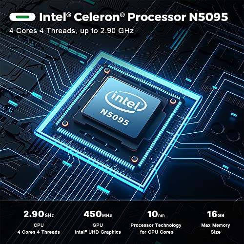 Trigkey Mini Pc Computer Desktop Pc Intel 11Th Generation Processors N5095 Micro Computer,16G Ddr4 500G M.2 Ssd 2280 Green G3, Support Micro Pc W10 Pro Dual 4K@60Hz Hdmi/Wifi 5/Bt #TOP1