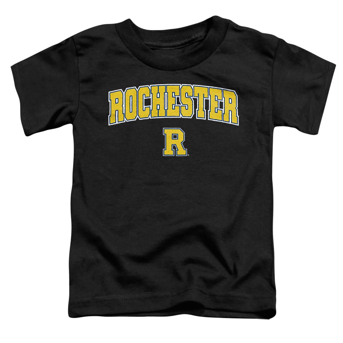 LOGOVISION University of Rochester Arch Logo Black Kids T Shirt (4) for Toddler Boys and Girls, Black