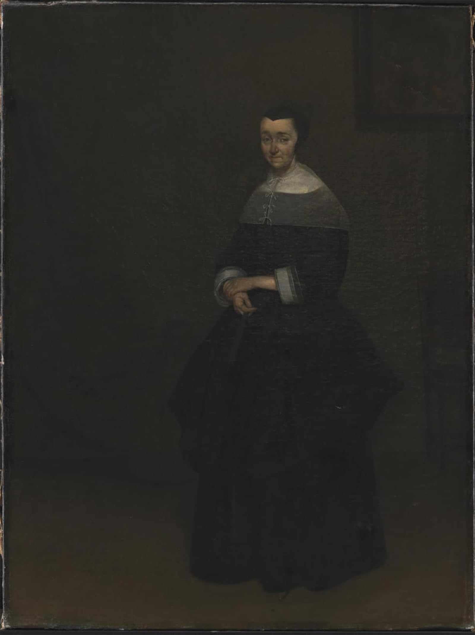SERENDIPITP Retro Picture Poster Wall Art Pictures Painting Portrait of a Lady by Gerard Ter Borch Wall Art Canvas Print for Wall Decor 60x90cm