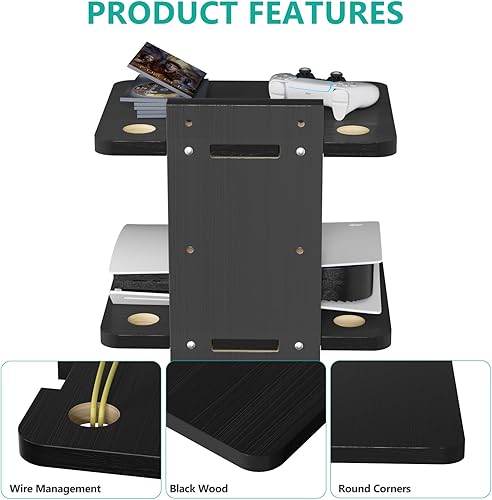 Miniatura 90 de WALI Repisa flotante Negro,Negro -,Plata,Madera,https://www.amazon.com/dp/undefined