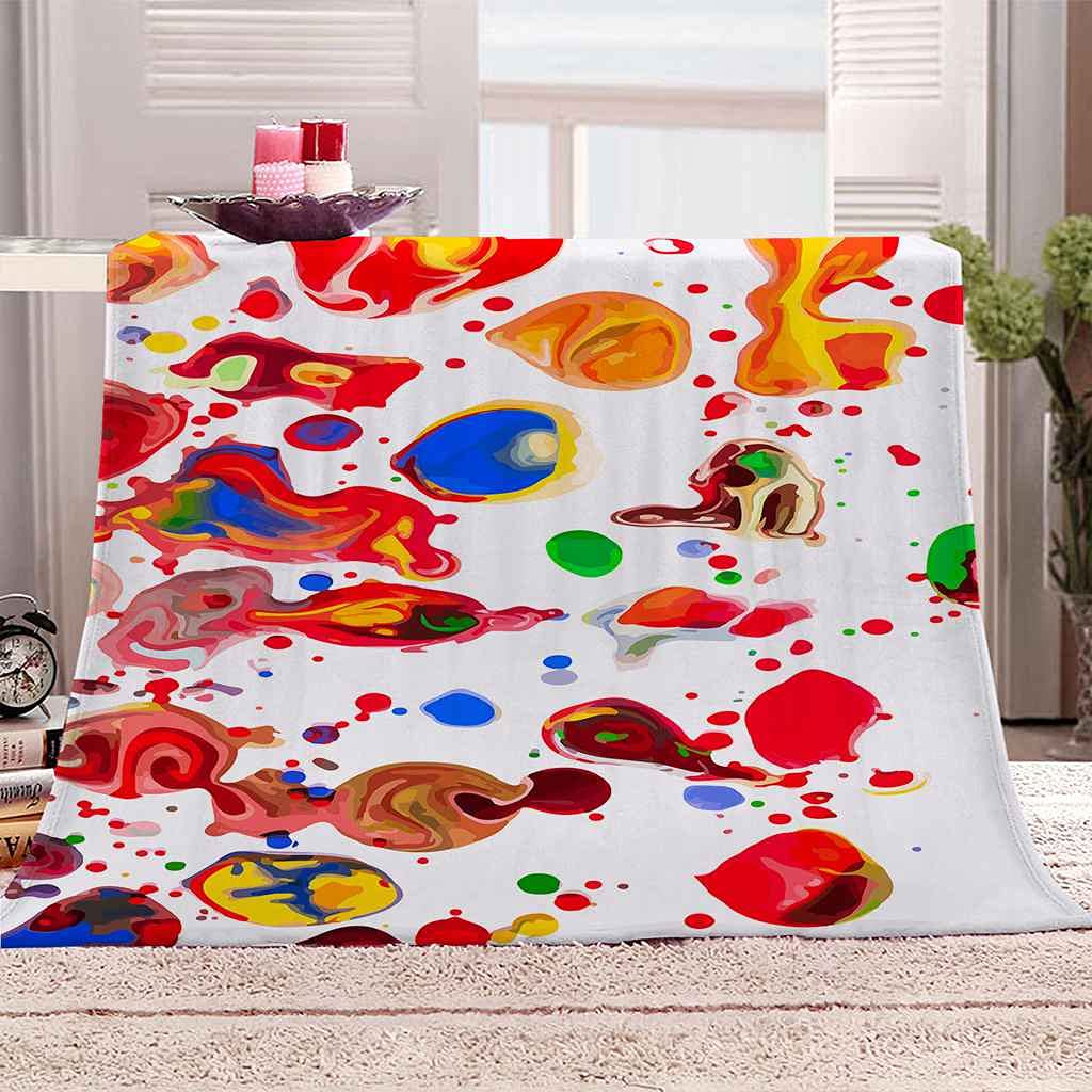 Couverture flanelle graffiti d'art abstrait 150x200cm plaid microfibre