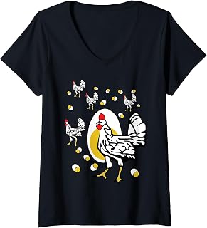 Womens Roseanne Chicken funny shirt V-Neck T-Shirt