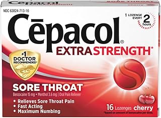 Cepacol Maximum Strength Throat Drop Lozenges, Cherry, 16 ct