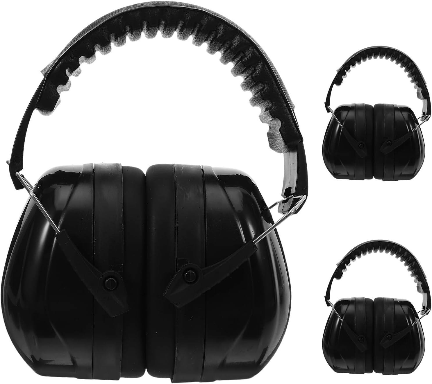 NUOBESTY 3pcs Noise Reducing Ear Protectors: SNR 36db Ear Muffs For Safety - Sound Proof Headphones - Noise-Canceling Earmuffs Suitable For Workshop