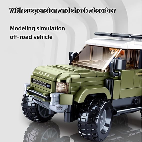 DelightCube Technic Lan rover ORV Defender Model Car Construction Set,317 PCS Racing Car Building Blocks Kit,Vehicle Construction STEM Toys Gifts for Adults