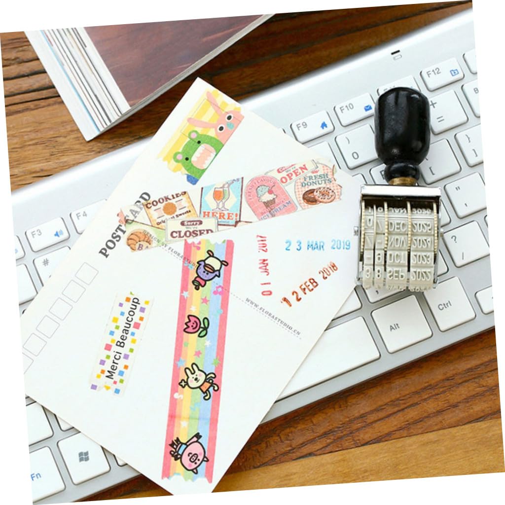 STOBOK 3stücke Vintage Datum Stempel Roller Knopf Stempel Für Scrapbooking Und Bastelprojekte Präzise Datumsstempel Für Geschenkanhänger Und Karten Einfach Zu Bedienen Klare