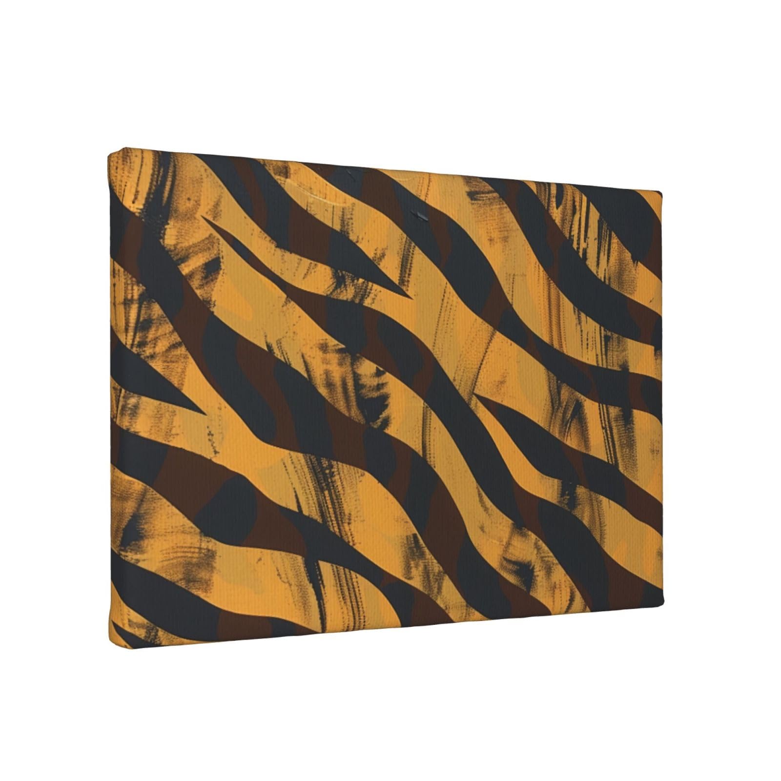 YKLJG Tiger Stripe Printed Wall Art Canvas Painting 30x20 CM Wooden Framed Picture Painting Artwork Prints for Bedroom Kitchen Home Office Decor