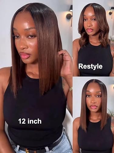 Miniatura 9 de UNICE Bye Bye Knots - Peluca de cabello humano preblanqueado, nudos invisibles, encaje frontal de 7 x 5, pelucas de cabello humano premarcado