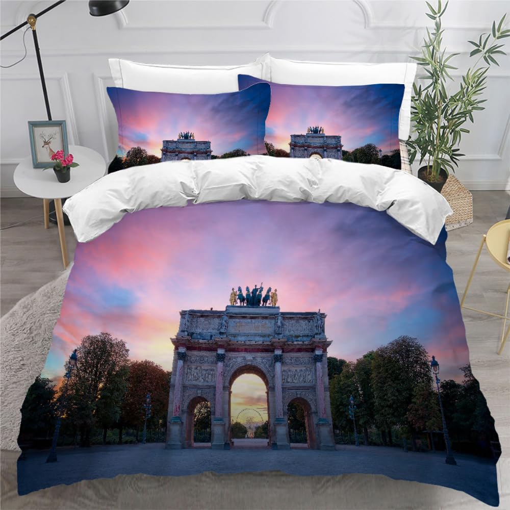 Housse de couette 140x200 zippée microfibre pour lit enfant facile à border