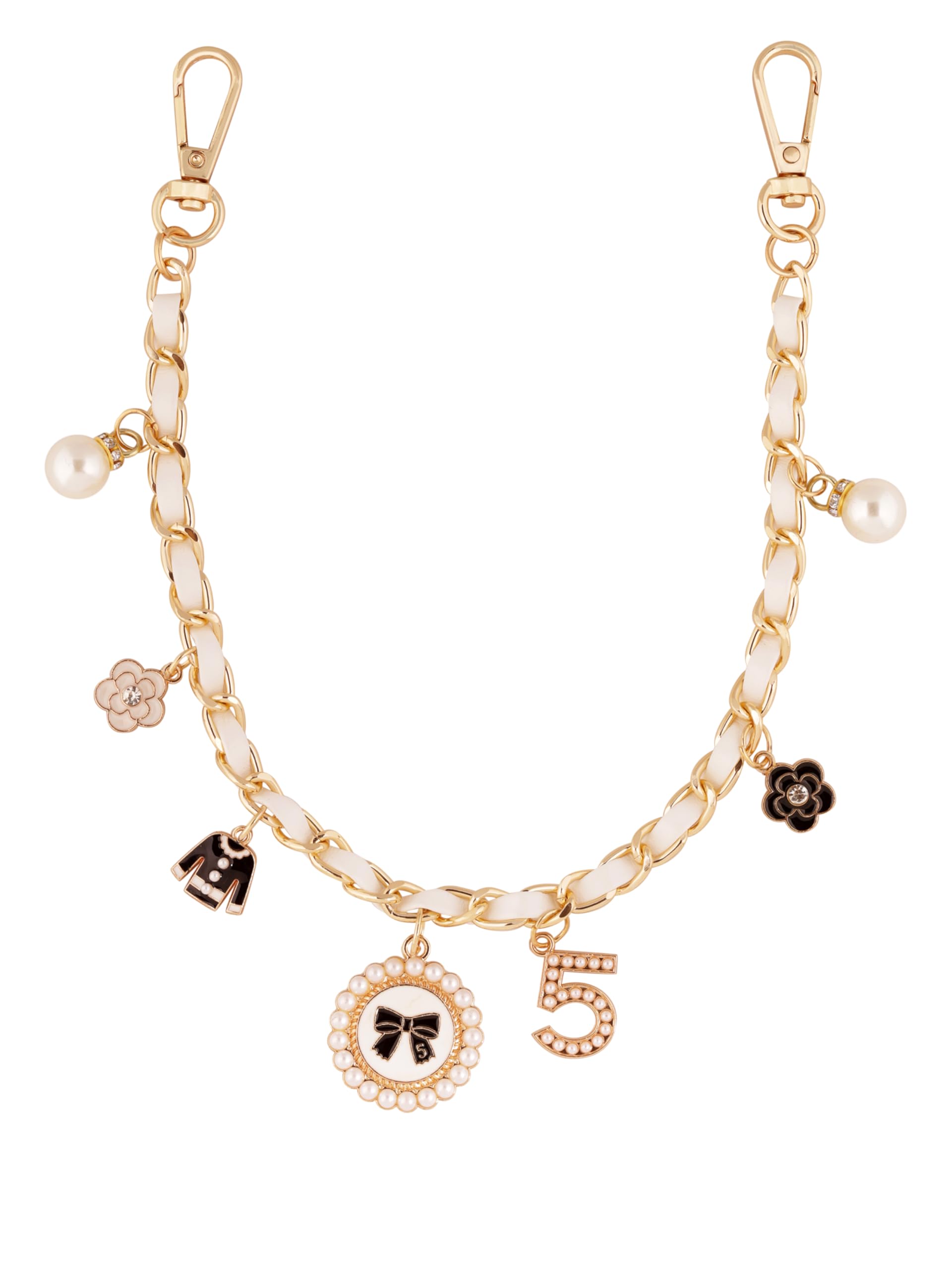Pendentif chiffre et détail fleur de haute qualité pour sac - 8