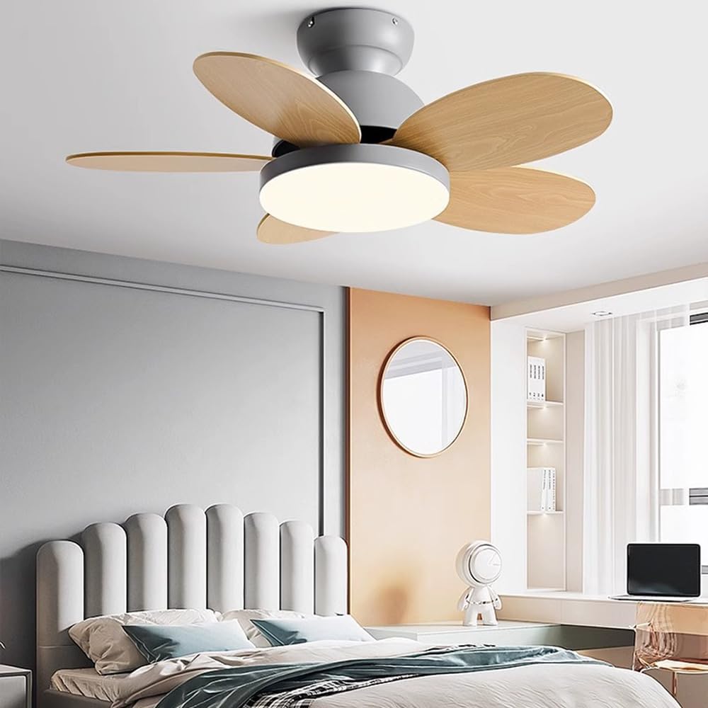 Ceiling Fans With Light And Remote 6 Reversible Speeds Quiet Ceiling Fan Lighting Fixtures Modern Smart Ceiling Fan With 5 Blades Fans Light Timing Ceiling Fans Fixtures For Bedroom Patios Porch