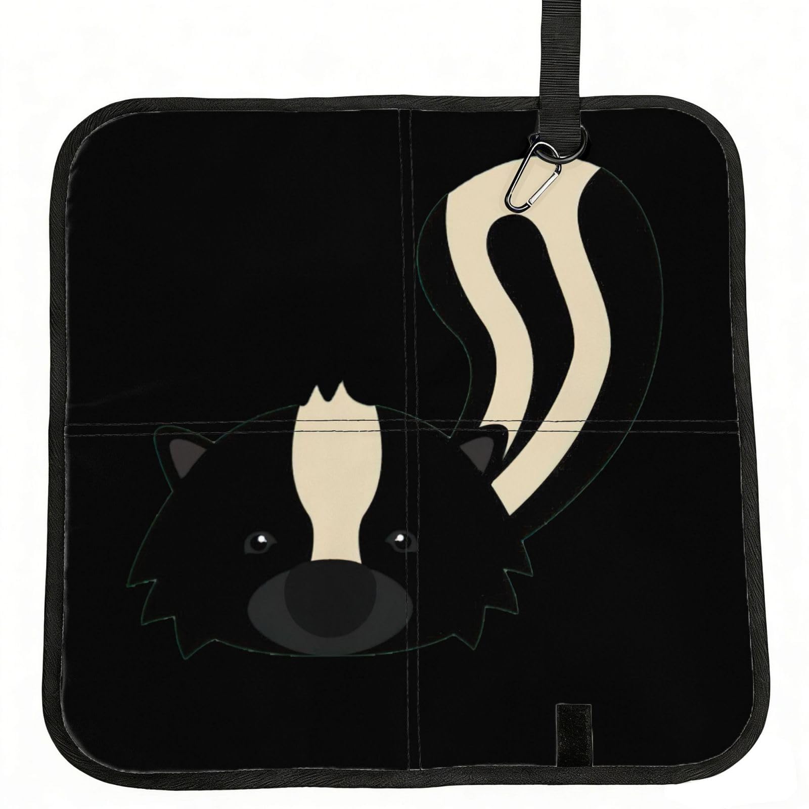 KAPPTYY Skunk Printed Bleacher Seat Cushion PE Foam Filling, Foldable Sitting Pad for Concert Stadium Events