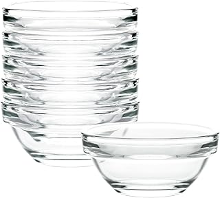 1.5 oz Clear Glass Bowl, Mini Prep Dish for Salt and Spices, Dishwasher ...