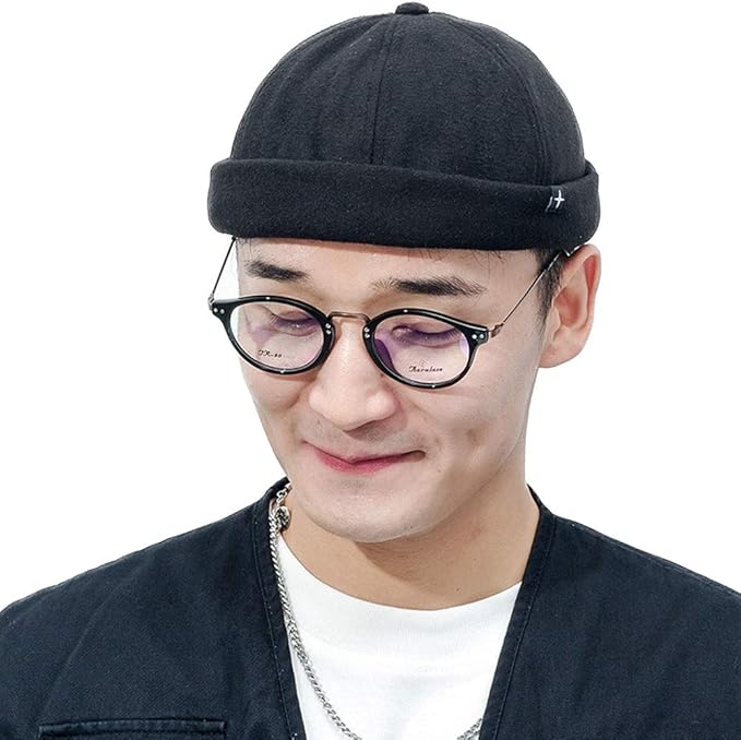 Amazon Clape メンズ フィッシャーマンキャップ ワッチキャップ つば無し帽子 ロールキャップ サグキャップ 丸型 コットンキャップ 無地 暖かいキャップ 小顔効果 春夏秋冬 セーラー帽 個性 ファション 自転車 旅行 スキー 通勤用 Gd57 ブラック キャップ 通販