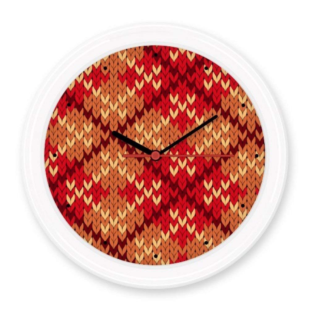 Horloge murale décorative silencieuse tricot nordique quatre couleurs