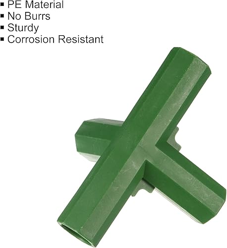 Miniatura 3 de MECCANIXITY Conector de marco de jardinería de 0.669in, codo de plástico de 4 vías para estacas de plantas, esgrima, poste de toldo, construcción