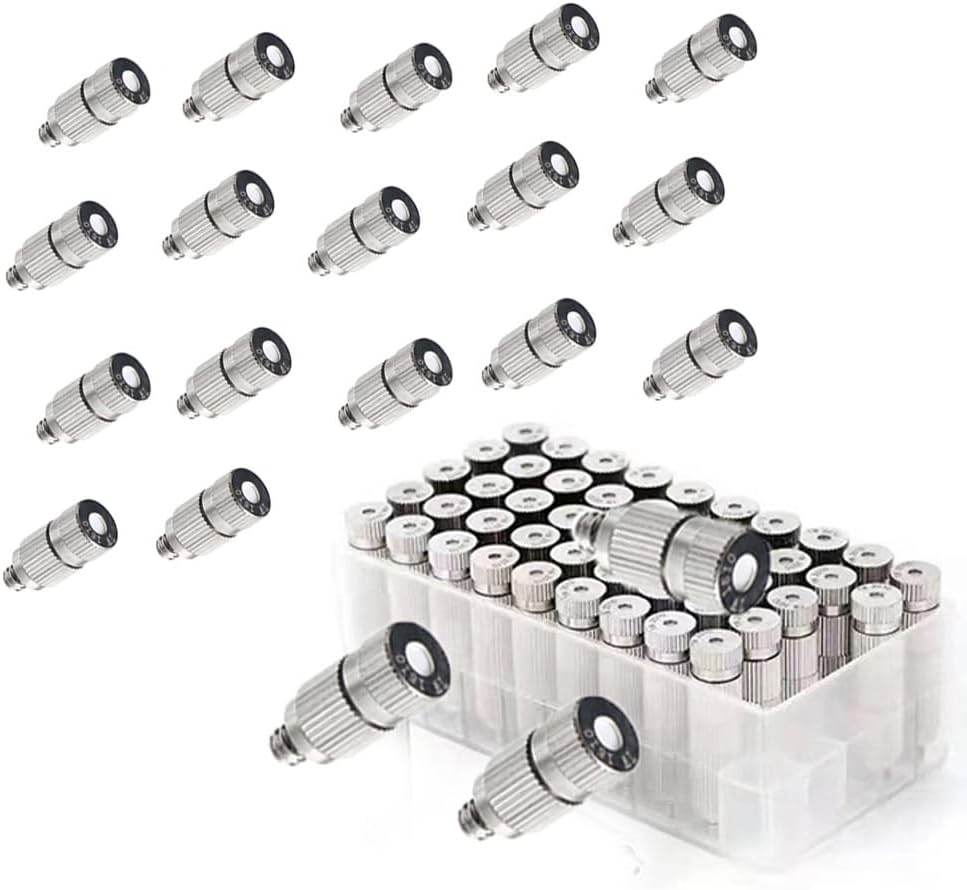 Dysza rozpylająca wysokociśnieniowa, 50 szt. Złączki do rur zraszających i dysz natryskowych 0,1 MM~0,8 MM(Stainless Steel,2 Sections 0.5mm Orifice Dia)