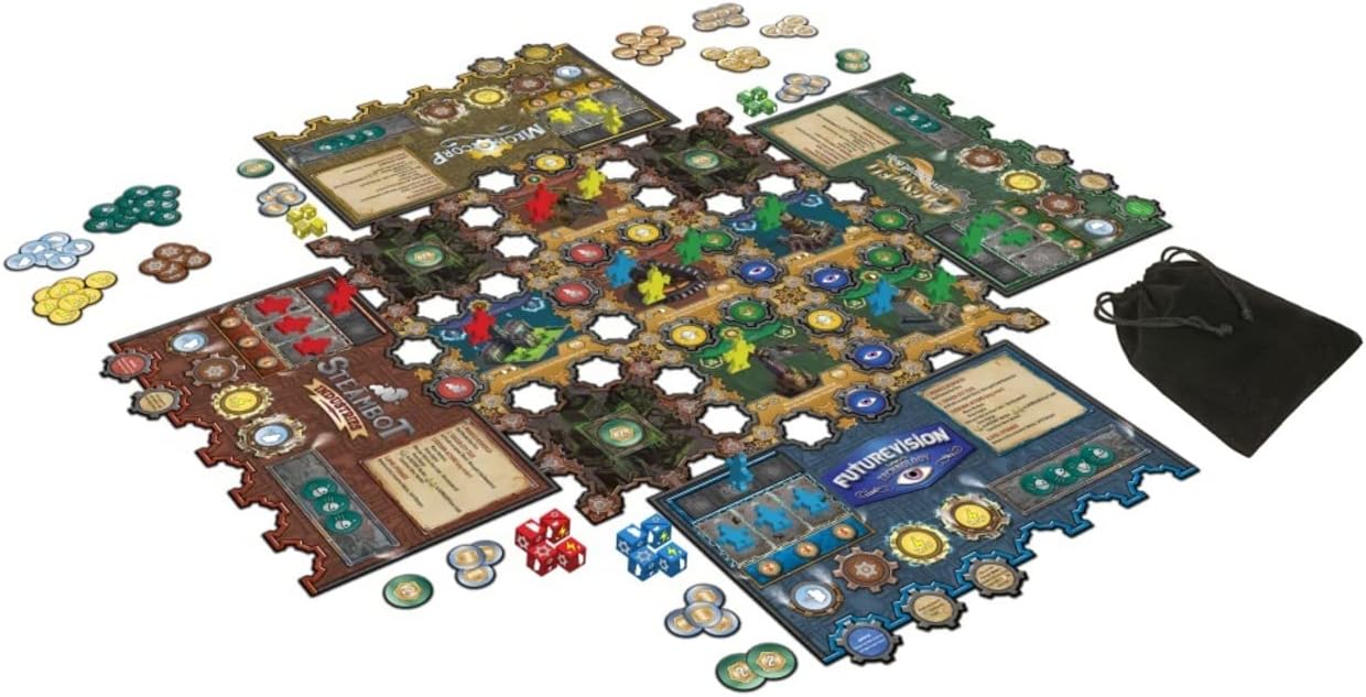 Grey Fox Games: City of Gears, Strategy Board Game, Over 20 Plus Tiles to Build Your city, 45 to 60 Minute Play Time, 2 to 6 Players, For Ages 10 and up