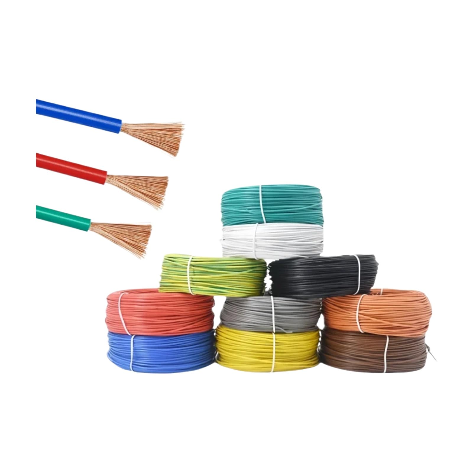 Kable elektryczne wielowątkowe. PVC300/500V(WHITE; 10 m, 13AWG (2,5 mm2))