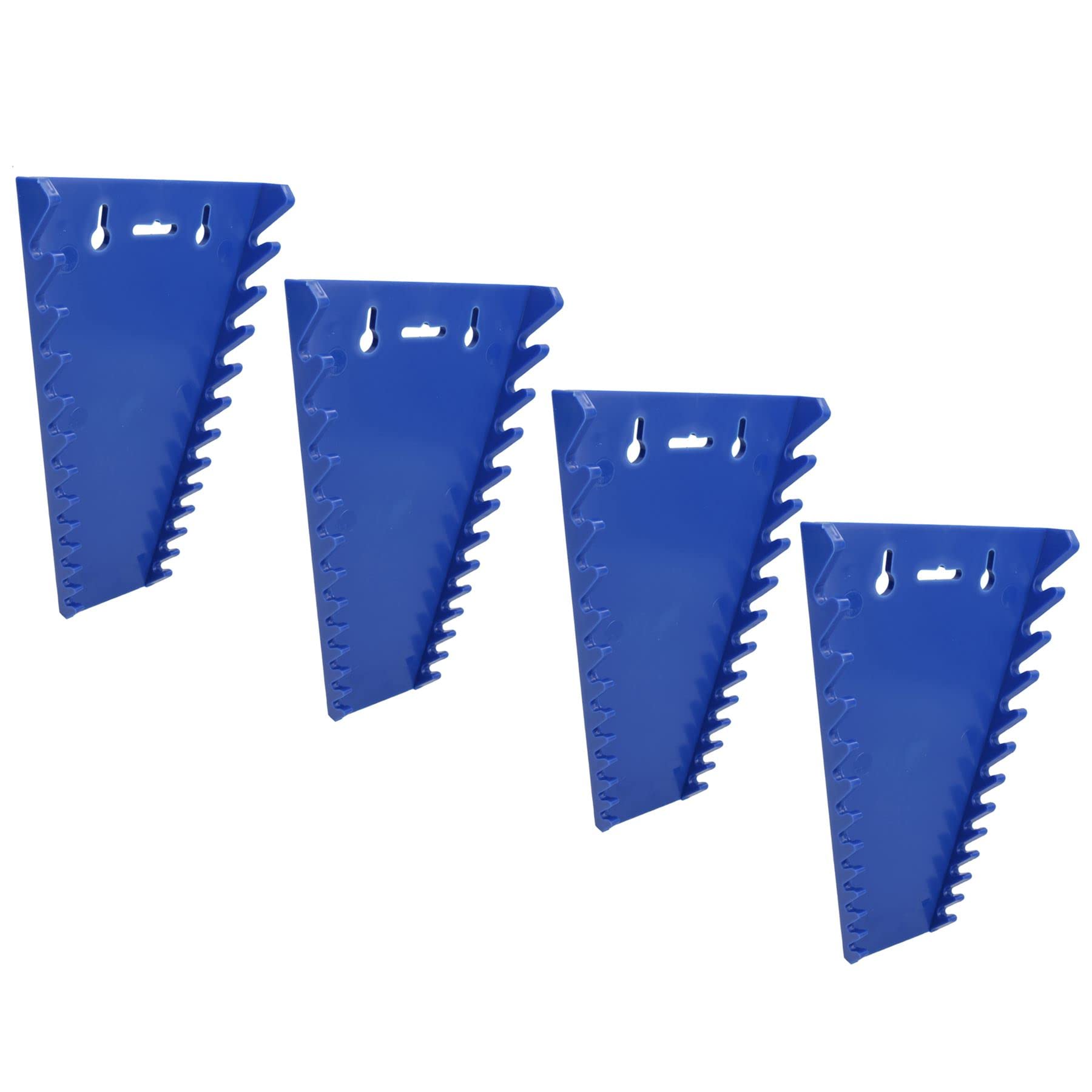 Ab Tools Blue Spanner Wrench Storage Rack Holder Hanger Organiser Tray 12 Spanners 4Pc