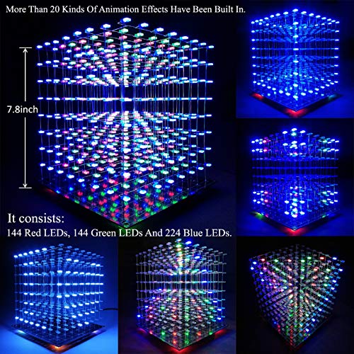 Kit électronique 3D8S cube LED 3D objet déco geek à fabriquer - 2