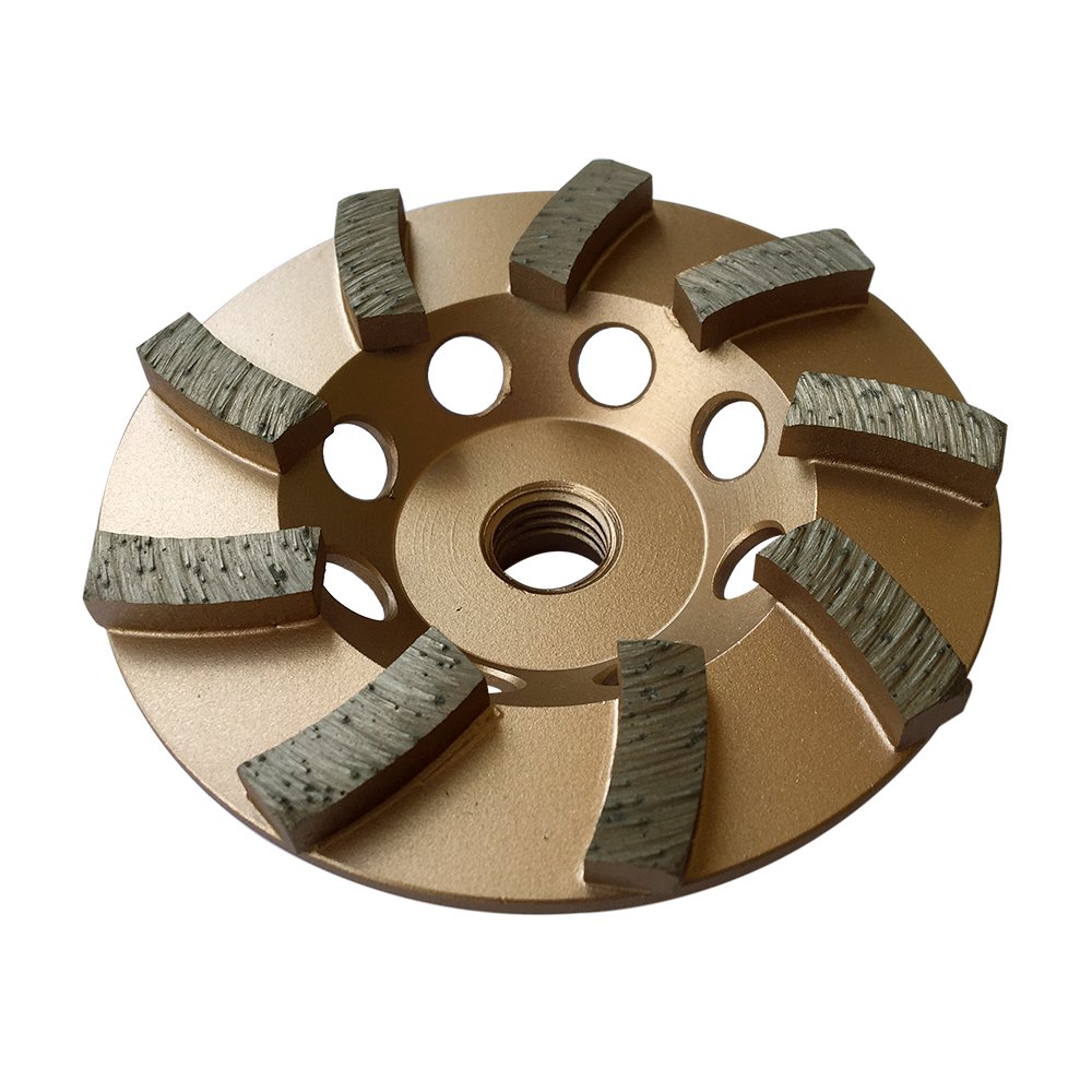 4" Diamond Grinding Wheels for Concrete or Masonry, 9 Turbo Segments, #30/40 Grit, Medium Bond, 5/8"-11 Arbor