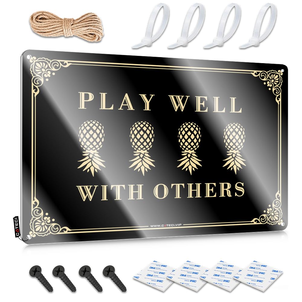 MWFKKADDB Beer Decor Play Well With Others Tin Sign Funny Signs For Home Decor Tin Sign Decor(30X40CM)