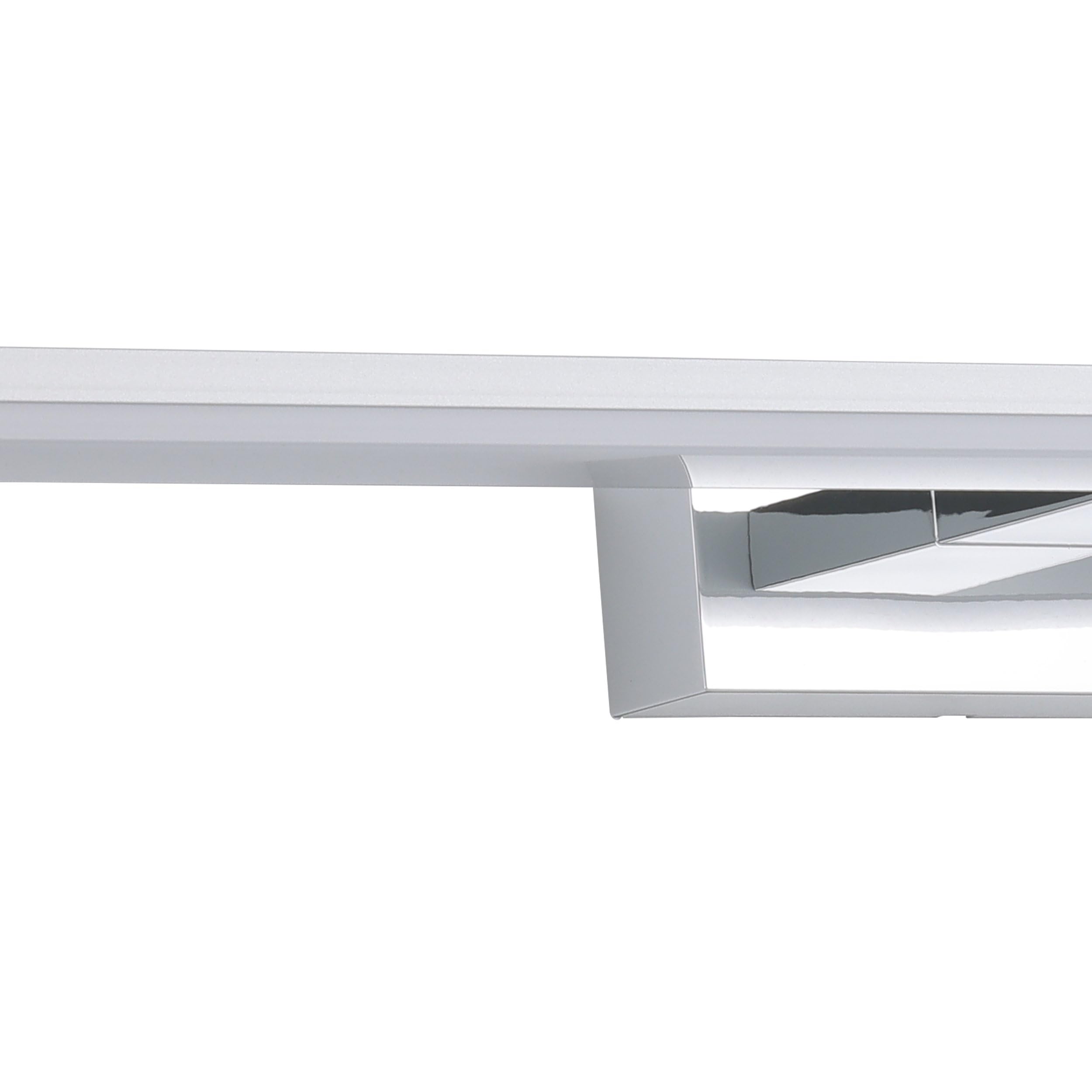 EGLO LED Wandlampe Pandella 1, LED Spiegelleuchte aus Aluminium und Kunststoff, Badezimmer Lampe in Chrom, Silber, Weiß, LED Feuchtraumleuchte neutralweiß, IP44, L 78 cm