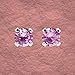 Tiny Birthstone Gemstone Post Stud Earrings in Sterling Silver | Multiple Color Choices & Sizes | Birthday Earrings for Women (3mm, October | Pink Tourmaline)
