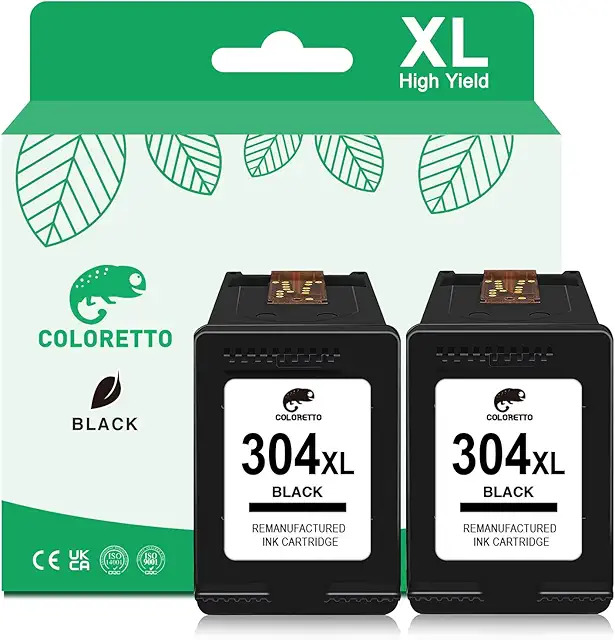 Cartuccia HP 304 XL Nero - 2-Pack per Deskjet e Envy - Alta Resa