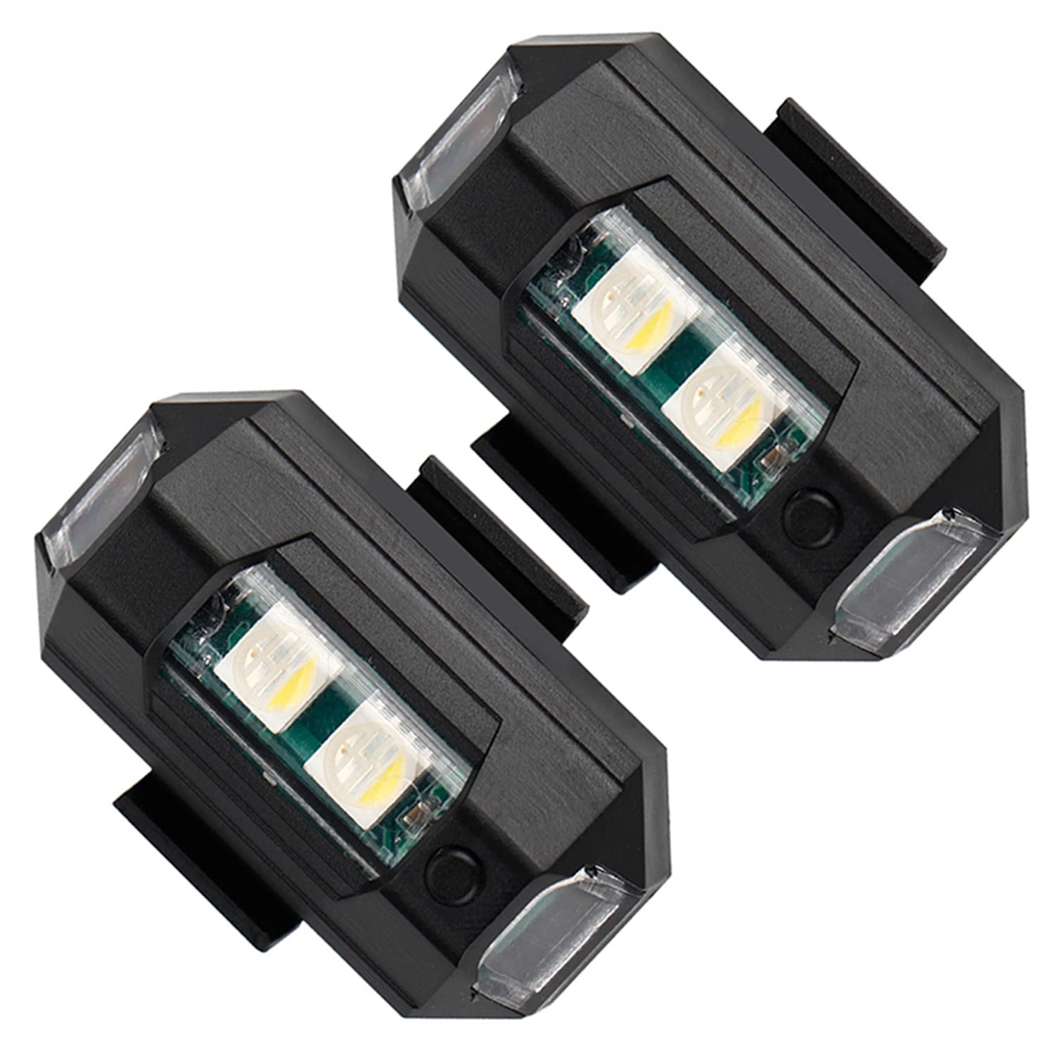 MOOZMOB Airplane Strobe Light for Bikes Cars Helmets Bicycles and Drones Light (Black, Pack of 2) (B0BQWJGVXB) Amazon Price History, Amazon Price Tracker