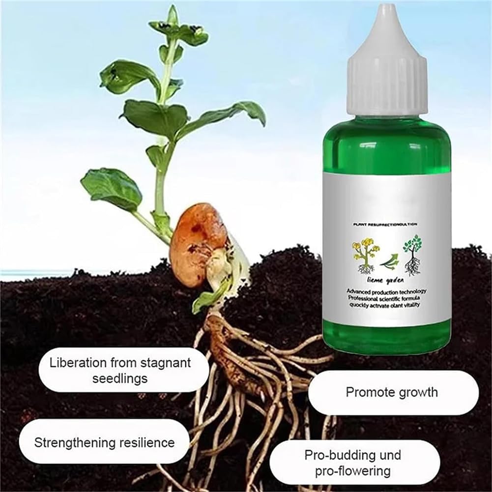 2024 New Plant and Flower Activation Liquid Solution, Root Plant Stimulator Grow, Plant Growth Enhancer Supplement Universal for Spraying Seedlings and Cuttings (5pcs)