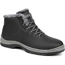 Mens Winter Snow Boots Water Resistant Warm Fur Lined Anti Slip Work Ankle Shoes Casual Lightweight Hiking Outdoor Trekking Boot