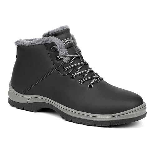 CARENURSE Mens Winter Snow Boots Water Resistant