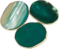 Vista 2 de rockcloud 1 pieza de piedras geodas de ágata chapada en oro, tarjeta de lugar, decoración irregular para el hogar, colección de cristales curativos