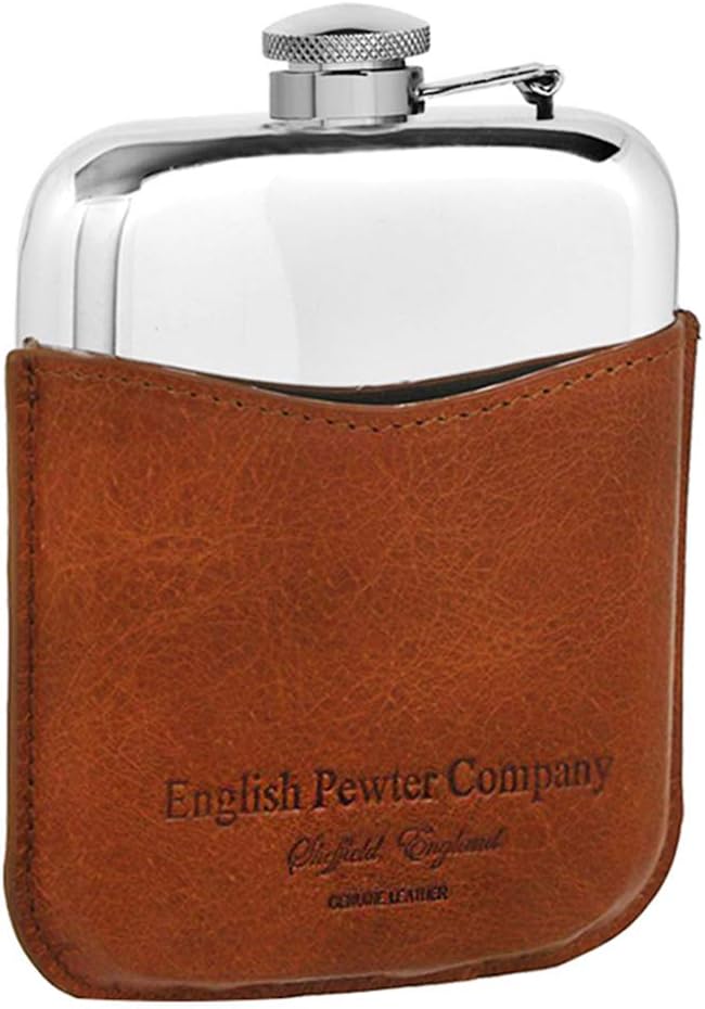 English Pewter 携帯用 スキットル ウイスキー -PLF02-6oz/170ml (約