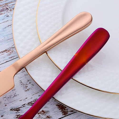 Miniatura 3 de Pastel de boda cuchillo y pala, Acero Inoxidable Rosa de Oro Espátula Herramienta de Hornear Torta Sever Mantequilla Cuchillos Para PiePizzaQueso