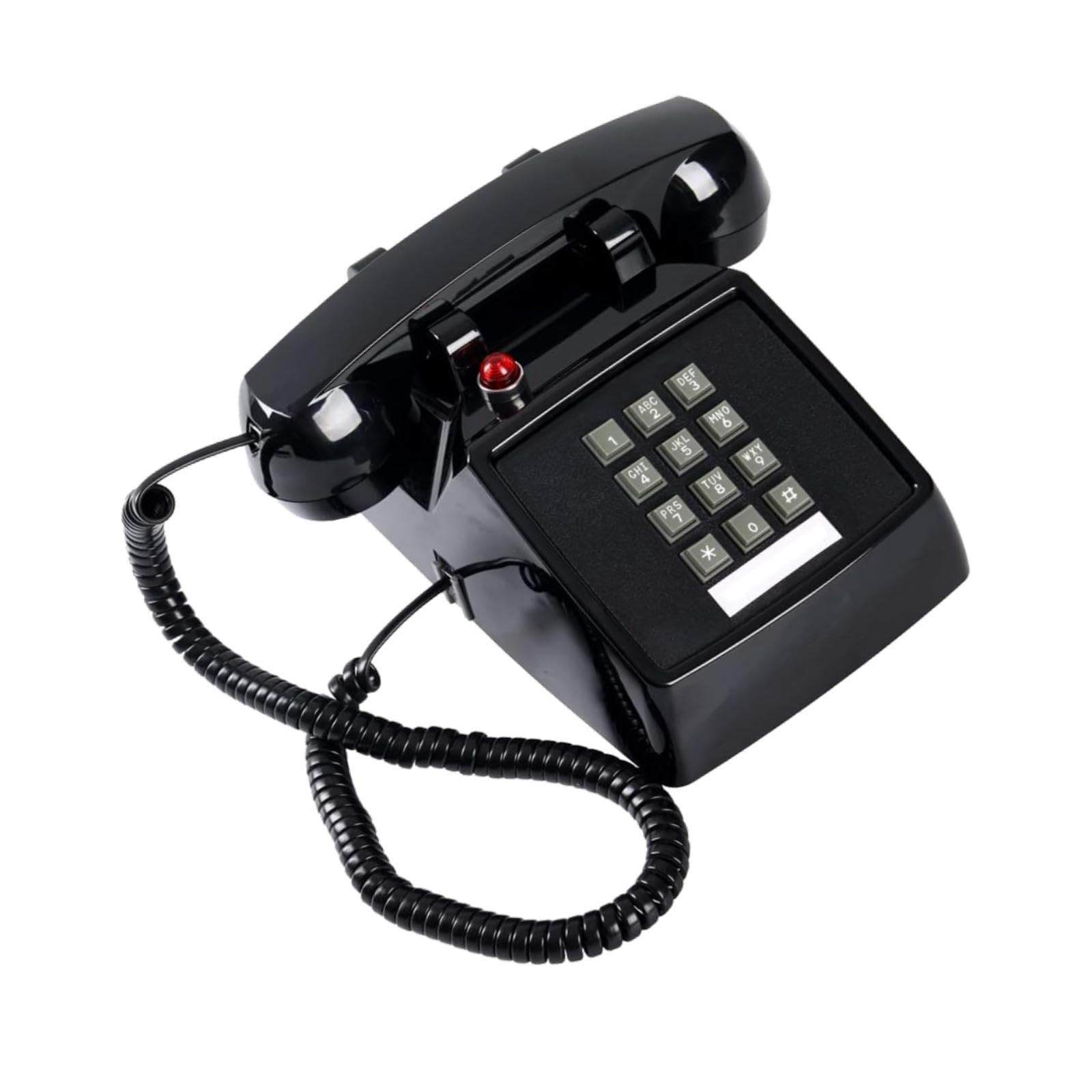 Téléphone fixe vintage noir design rétro idéal pour cadeau décoration