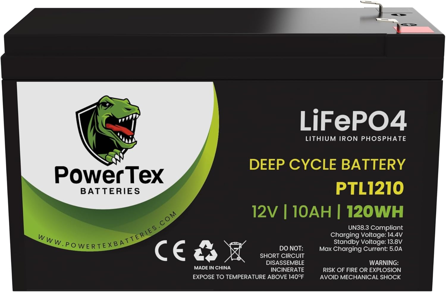 Powertex 12V 10Ah LiFePO4 Battery – Deep Cycle Lithium Iron Phosphate – 3000+ Cycles, Lightweight, 10A BMS, 30A Max Pulse, IP65, for Solar, RV, Marine, UPS, Mobility, Medical & More! - Image 7