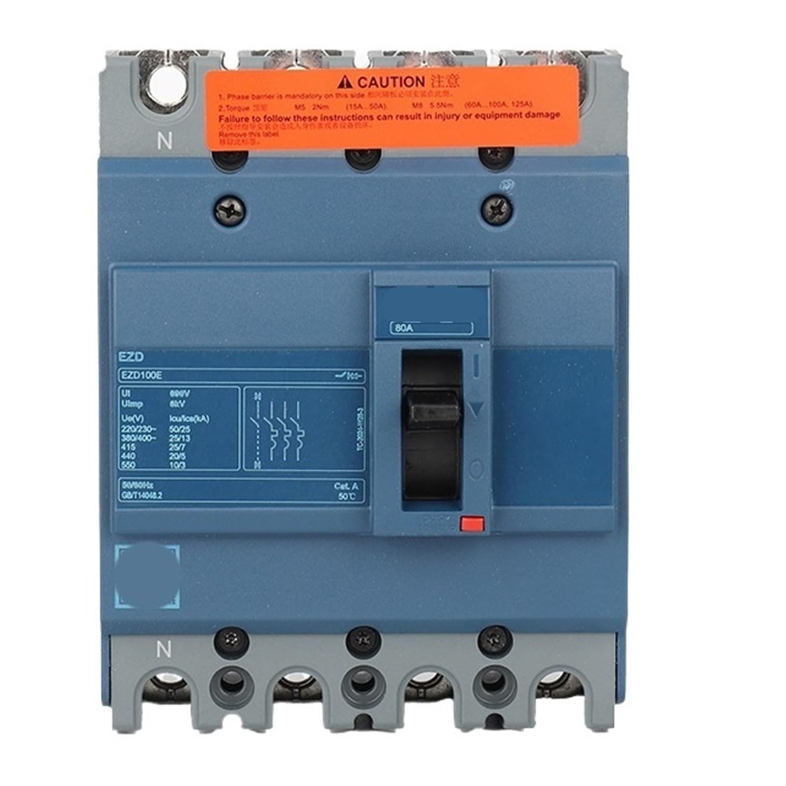Disjoncteurs à boîtier moulé EZD630E 4P interrupteur automatique haute durabilité
