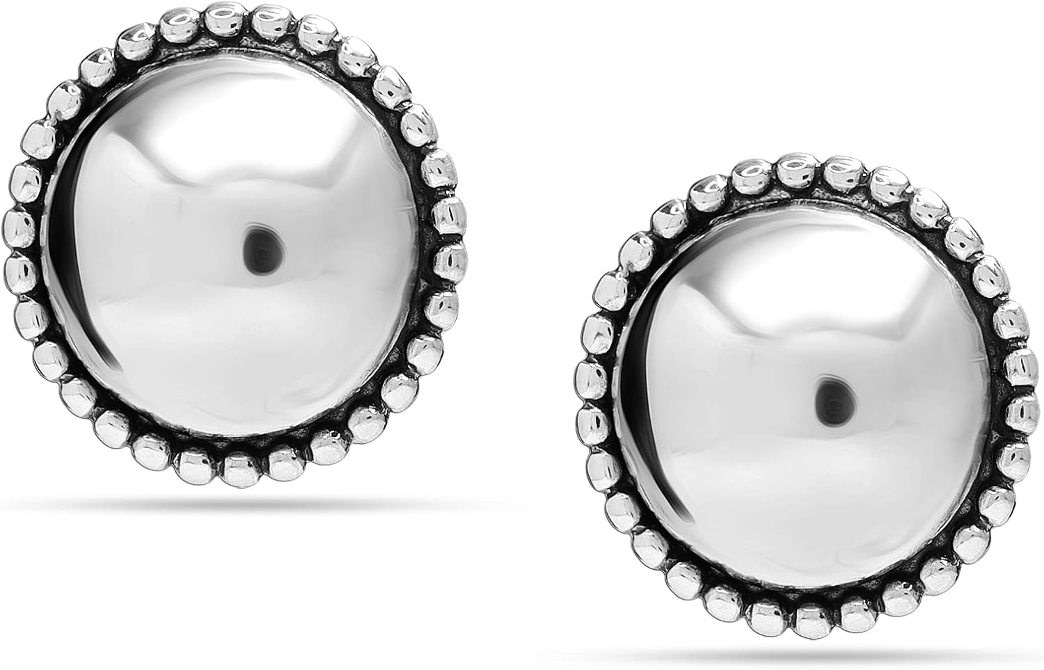 LeCalla 925 Sterling Silver Large Omega Back Earrings for Women | Pierced Ear Clips Stud Earring Gift for Her, Wife or Girlfriend | Classic Omega Back Stud Earrings Jewelry for Daily Wear or Special Occasions - Image 3