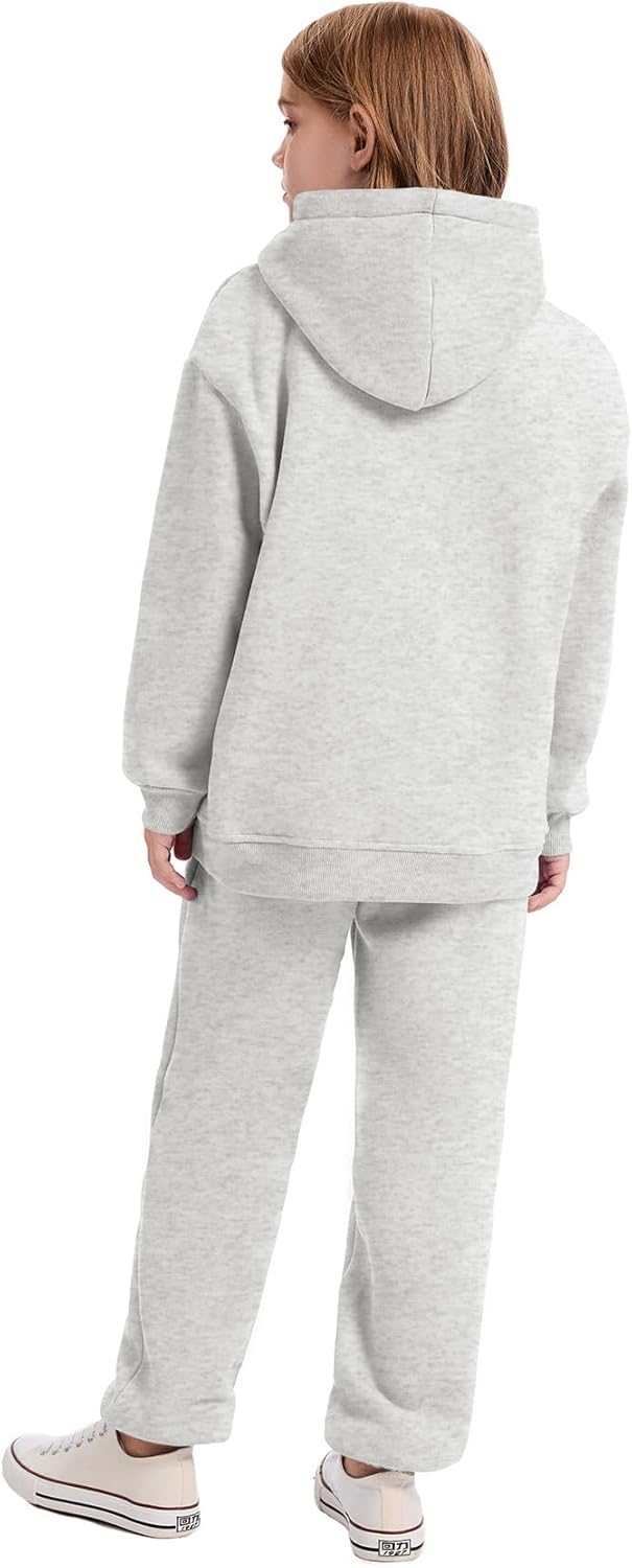 Flygo Girls Boys Fleece 2 Piece Outfits Pants Set Hoodies Sweatshirt and Jogger Sweatpants - Image 6